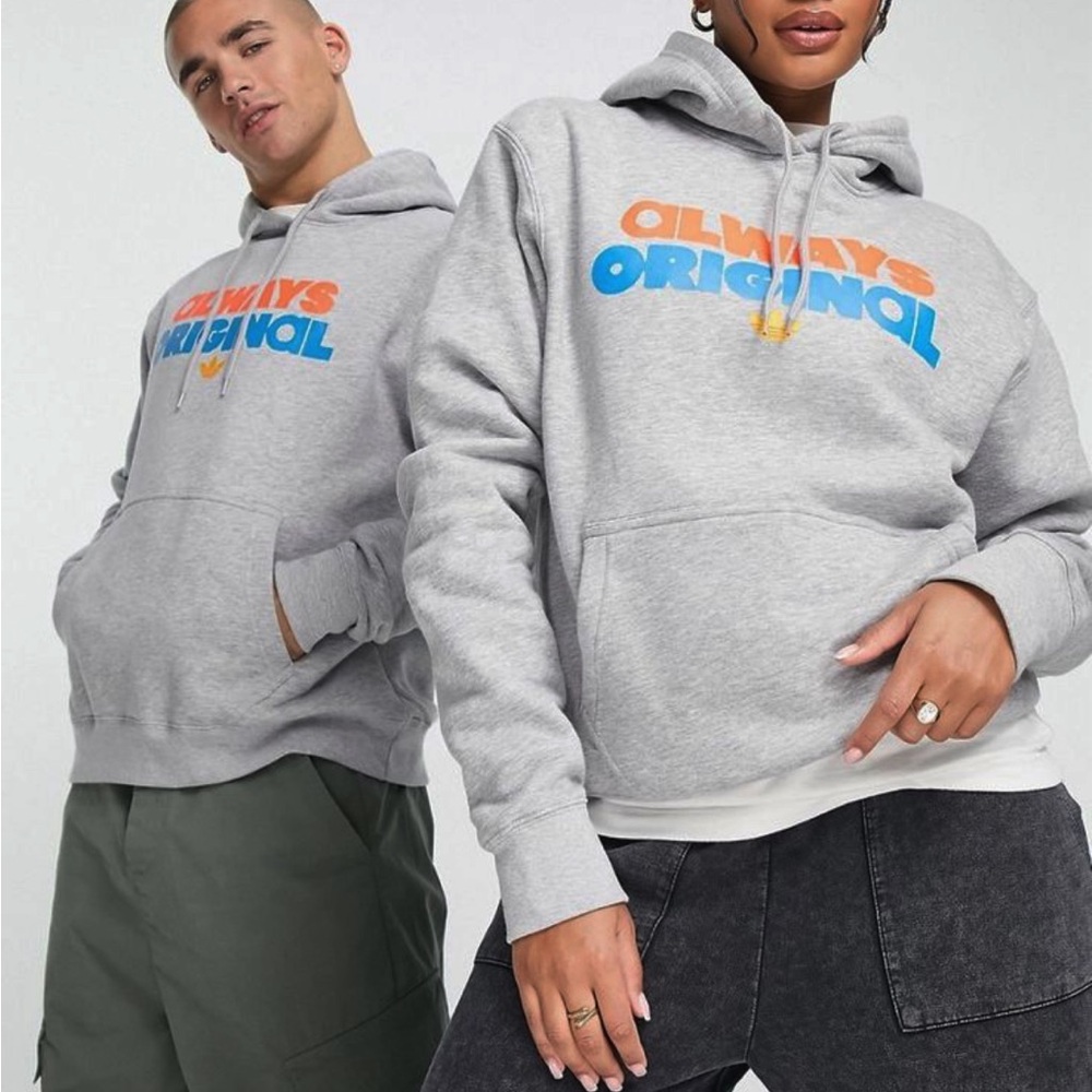 ADIDAS “Always Original” Gray Hoodie NEW! size Mens Medium NWT